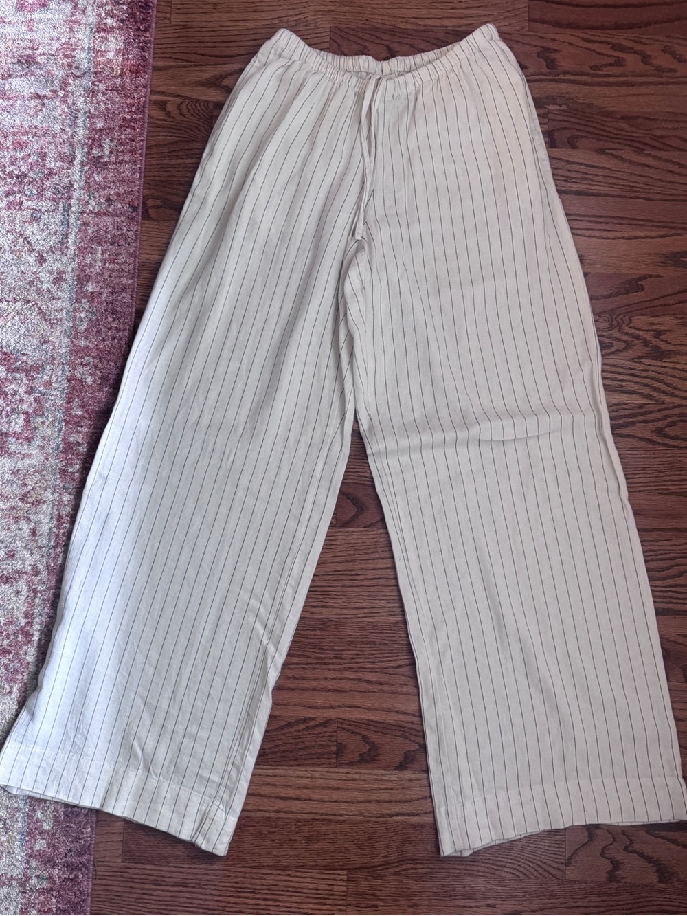Mid-Rise Wide Leg Linen Pants